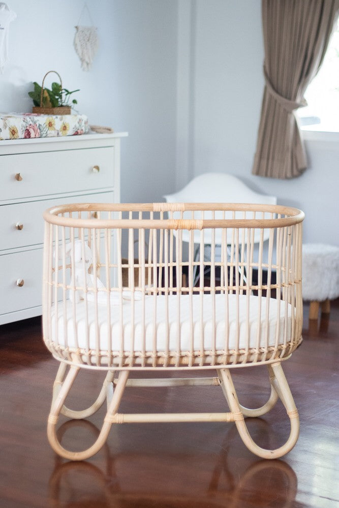 Mardi Rattan Baby Bassinet