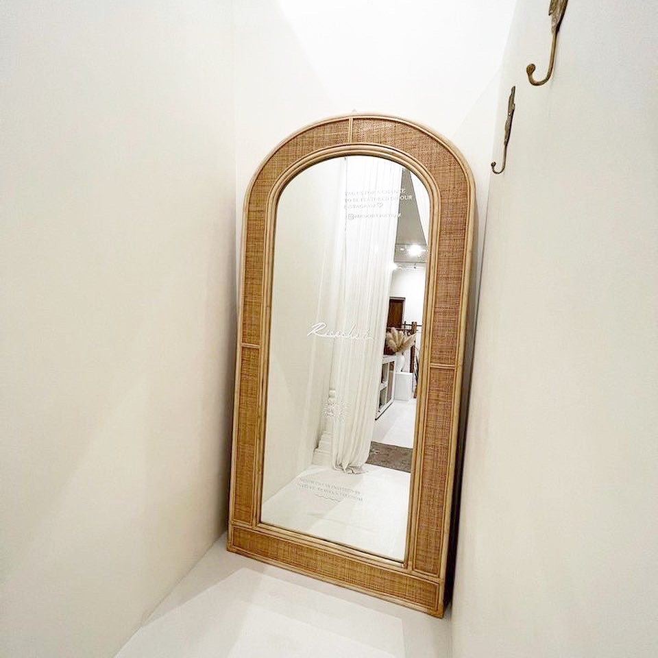 Como Rattan Mirror