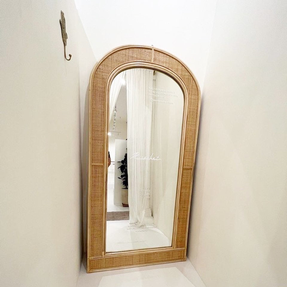 Como Rattan Mirror