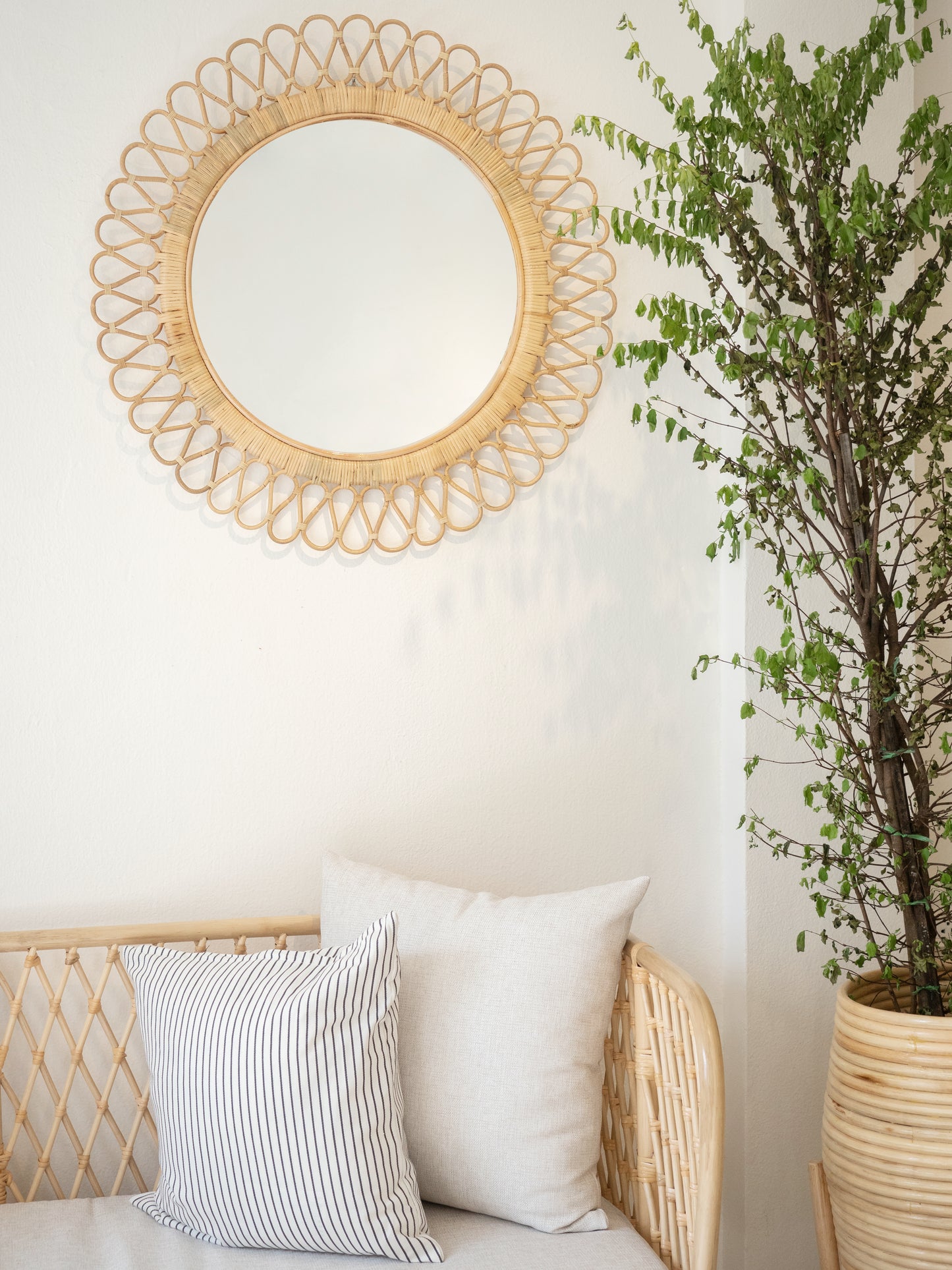 Daisy Rattan Mirror