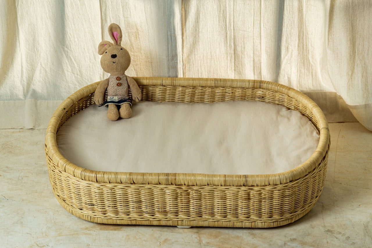 Bunny Changing Rattan Tray