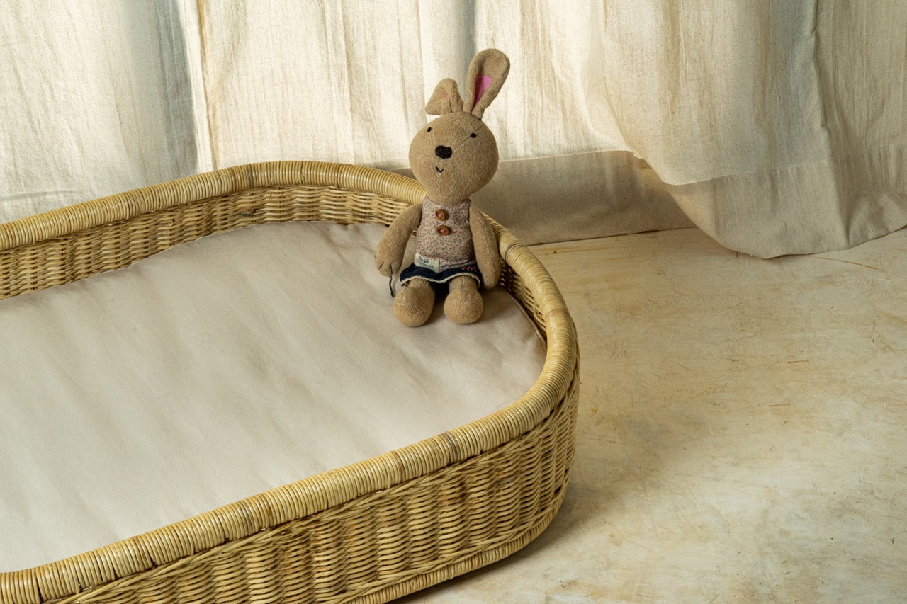 Bunny Changing Rattan Tray