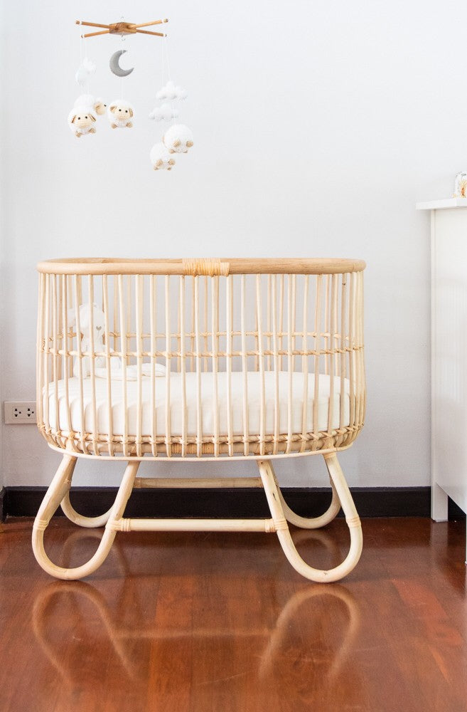 Mardi Rattan Baby Bassinet