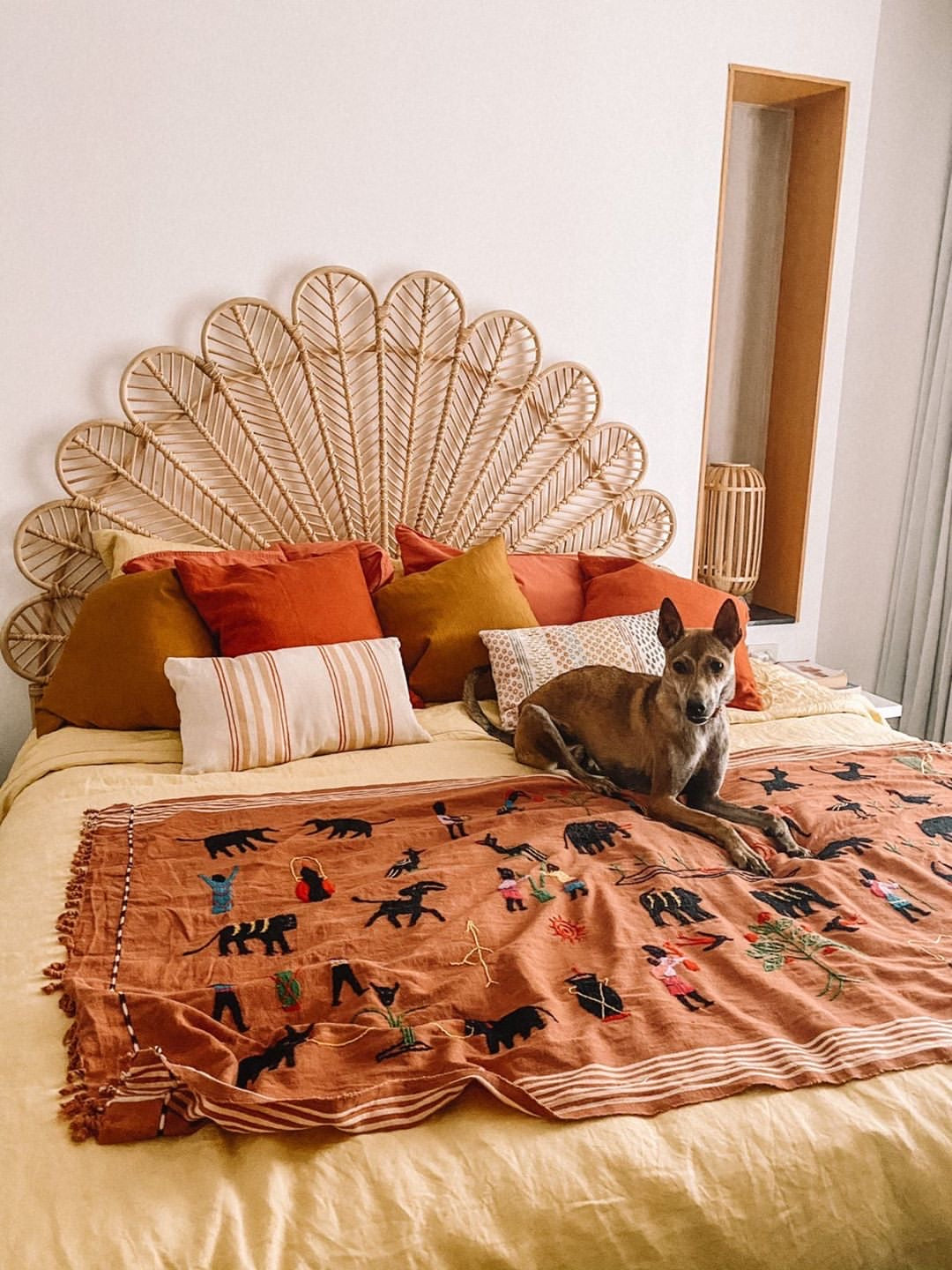 Daisy Rattan Headboard
