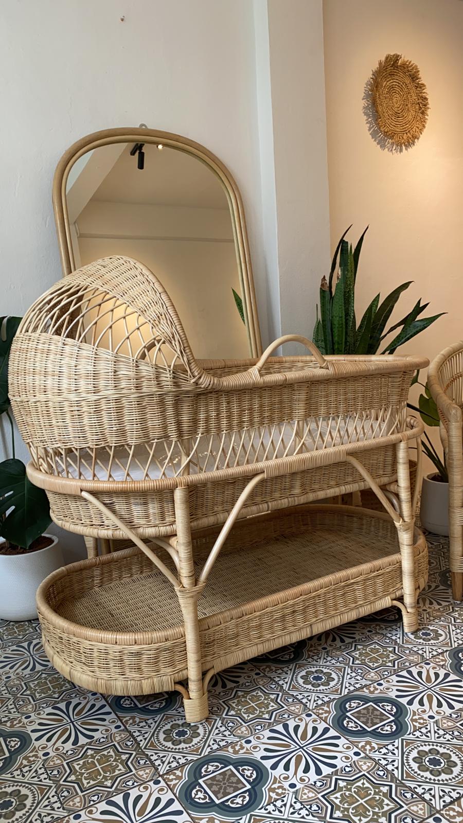 Lulu Rattan Baby Crib