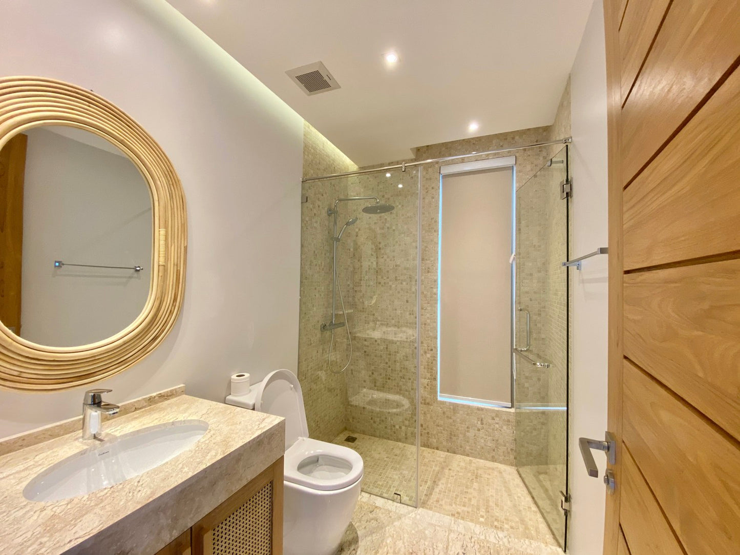 Oval Rattan Mirror
