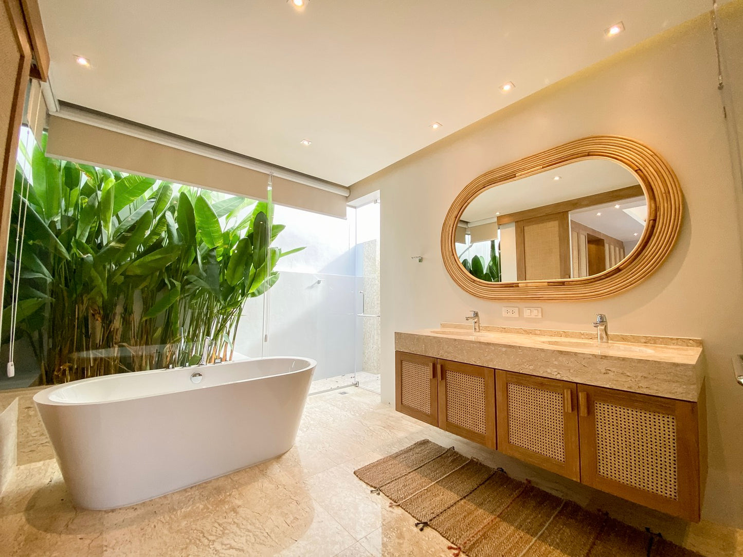 Oval Rattan Mirror