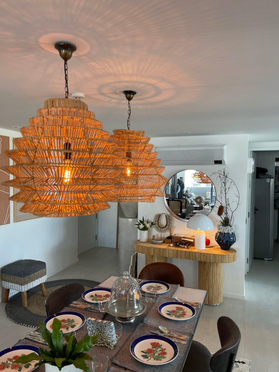 Rose Rattan Pandent Lamp