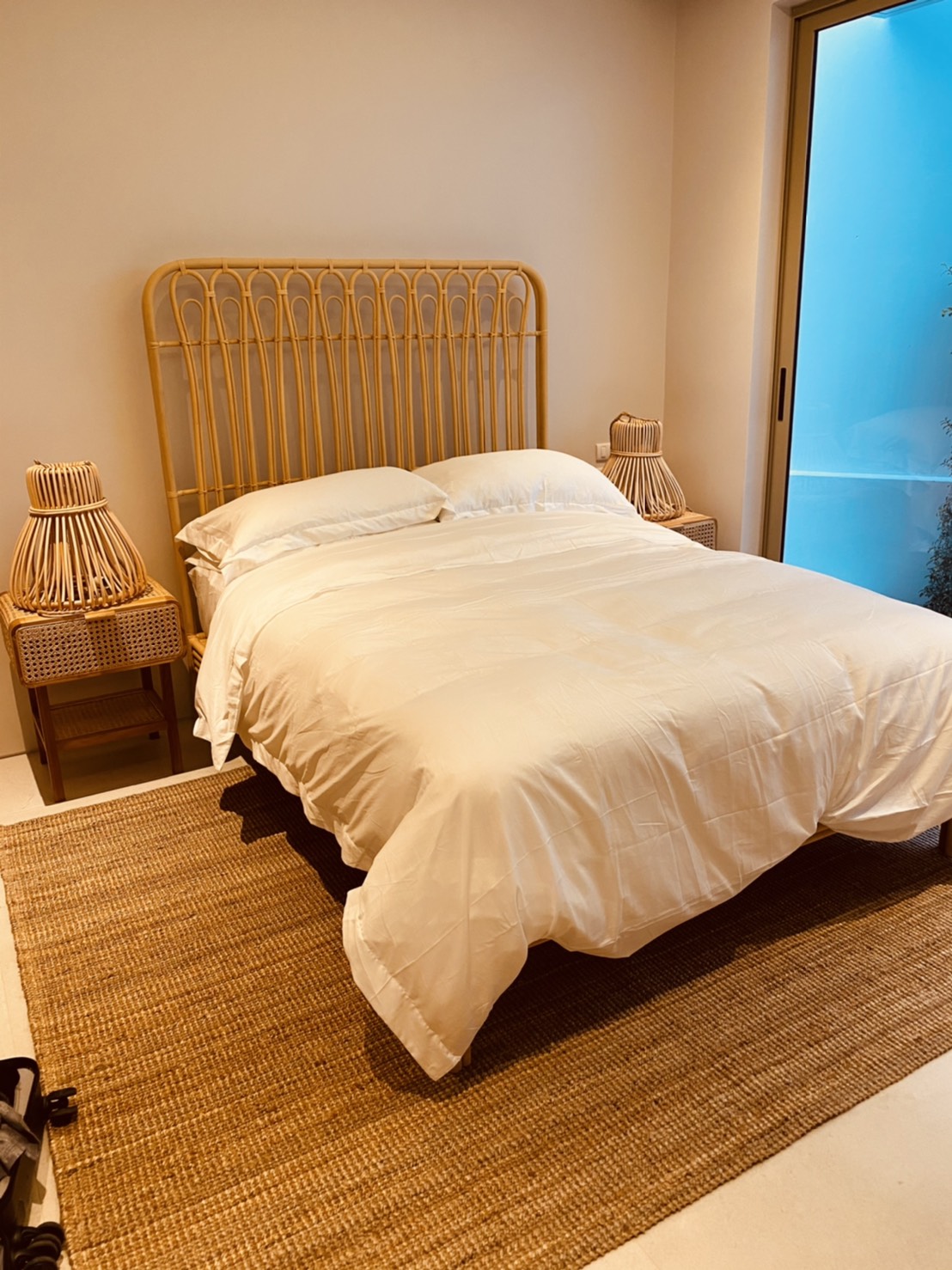 High Rattan Bed