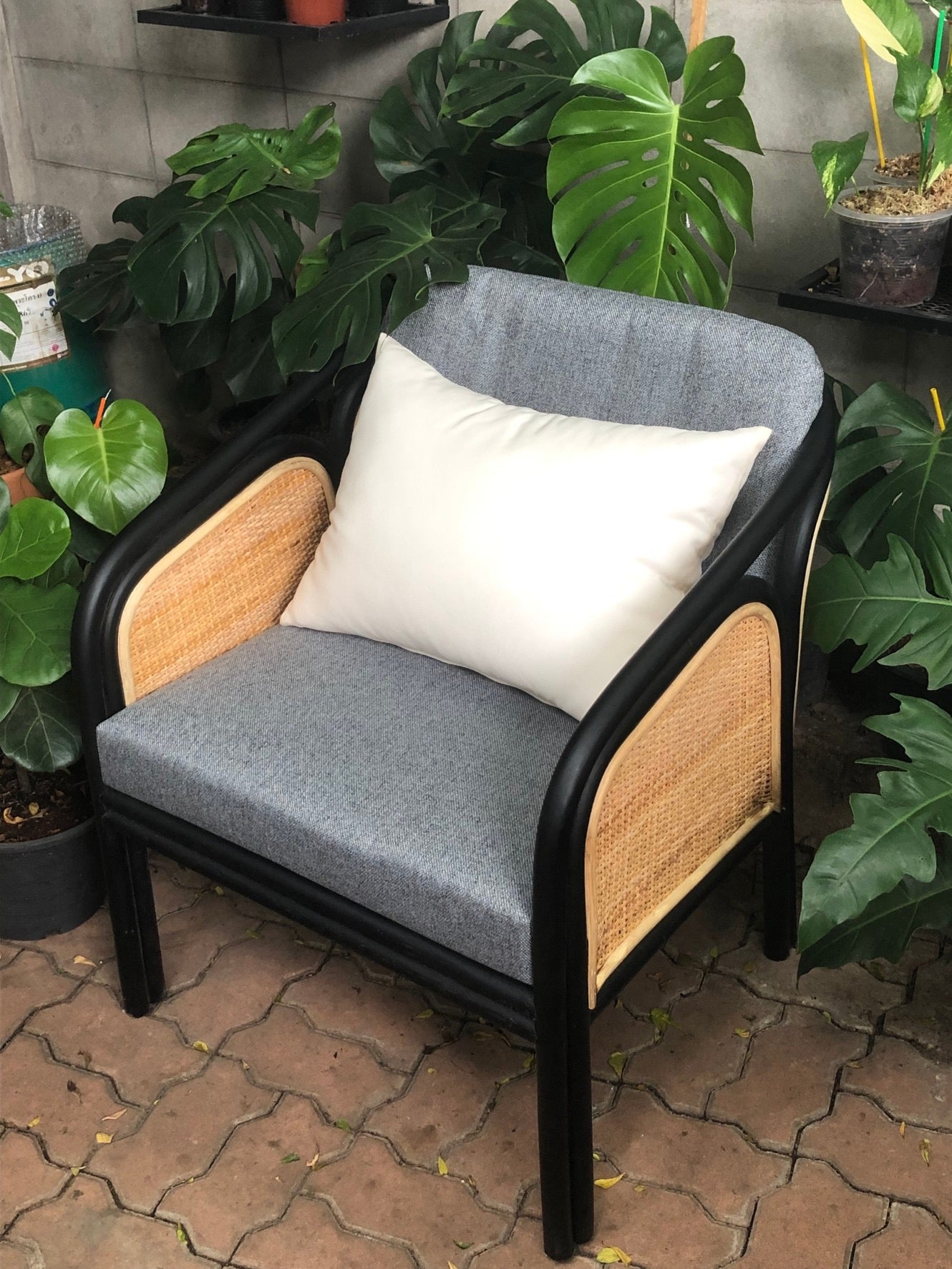 Amber Rattan Armchair
