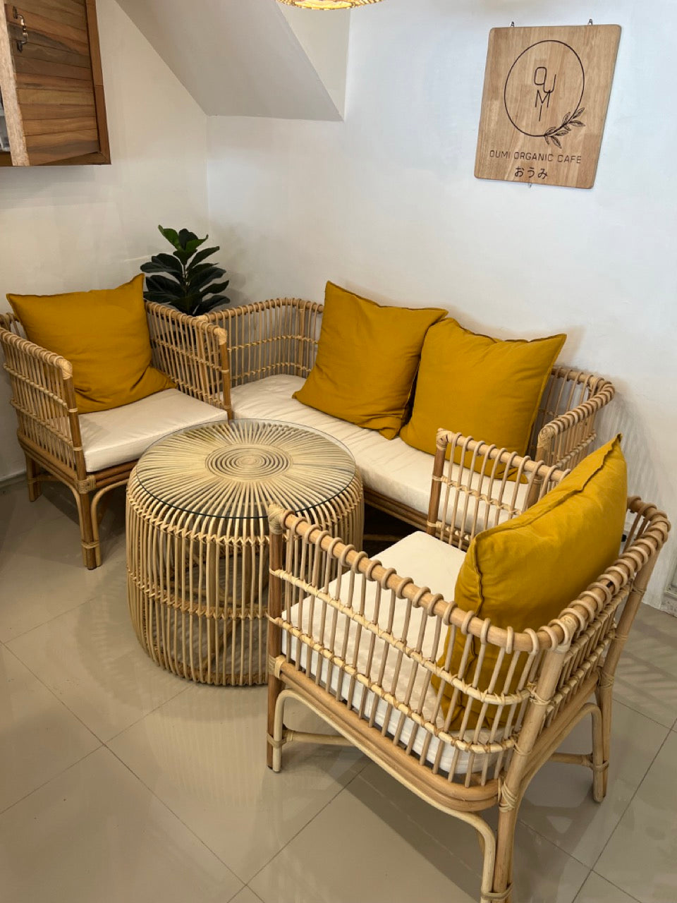 Honey Rattan Armchair