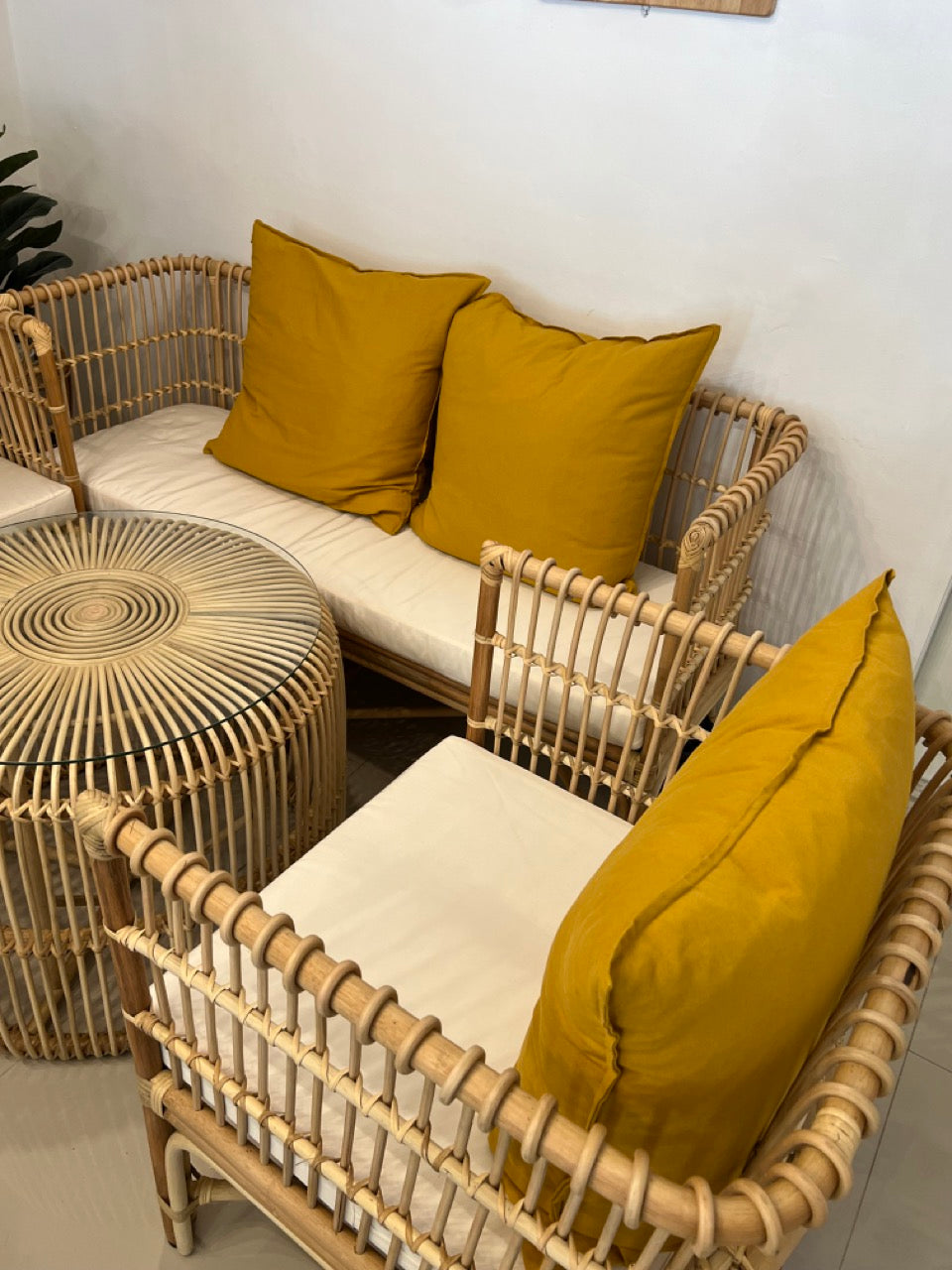 Honey Rattan Armchair