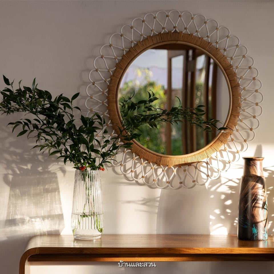 Daisy Rattan Mirror