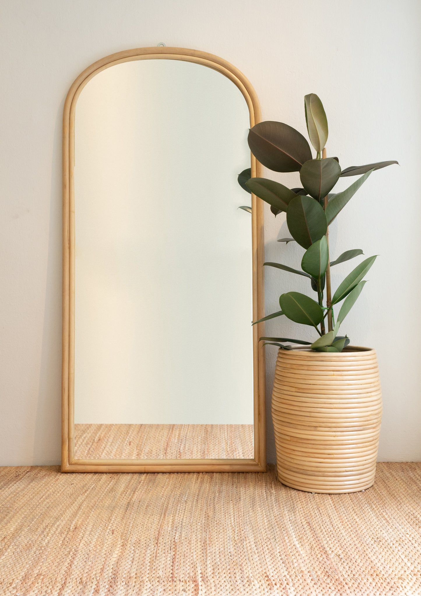Urban Plain Rattan Mirror