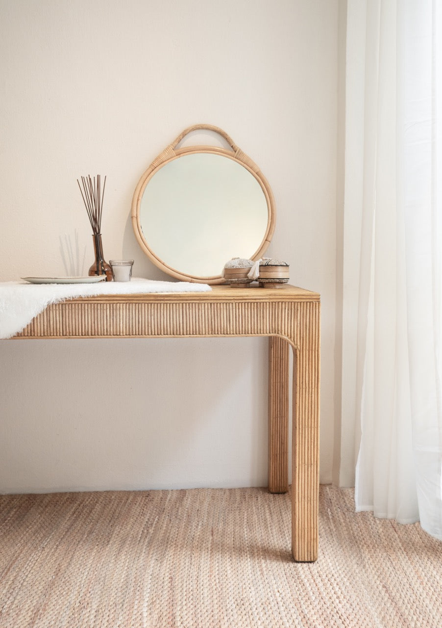 Urban Round Rattan Mirror