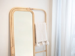 Urban Hanging Rattan Mirror
