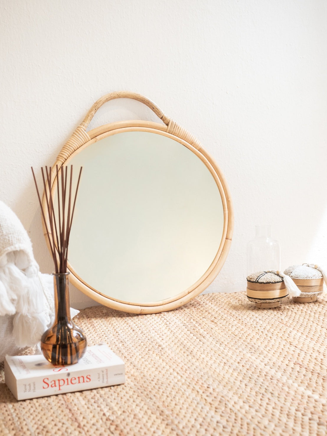 Urban Round Rattan Mirror