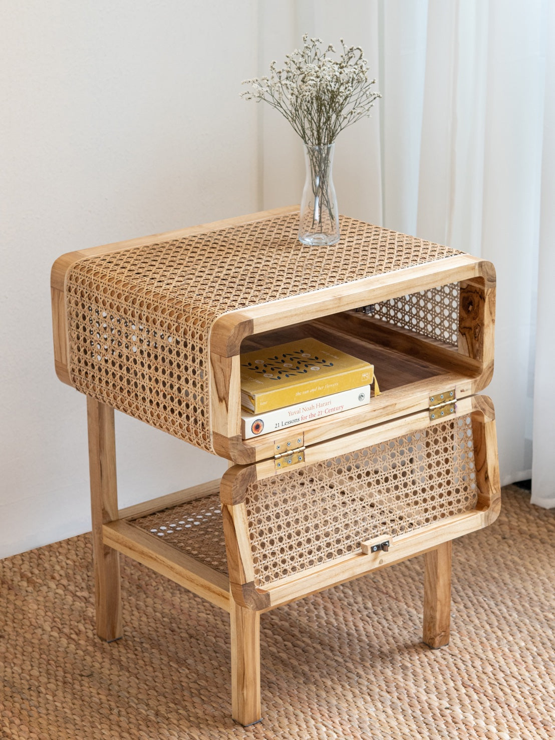 Milli Rattan Bedside Table