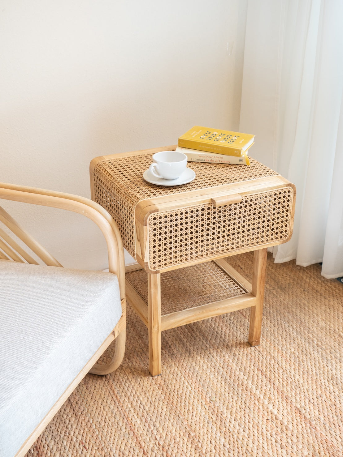 Milli Rattan Bedside Table